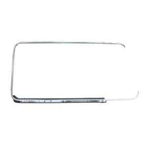 Ruitlikker buitenkant chroom + rubber, rechts, per stuk, Duitse kwaliteit