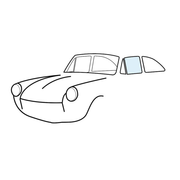 Deurruit links, blank