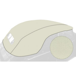 Buitenkap cabriolet, enkel vinyl, wit