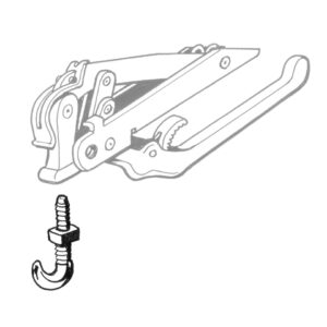 Haakje vooraan aan kapsluithaak cabrio, per stuk