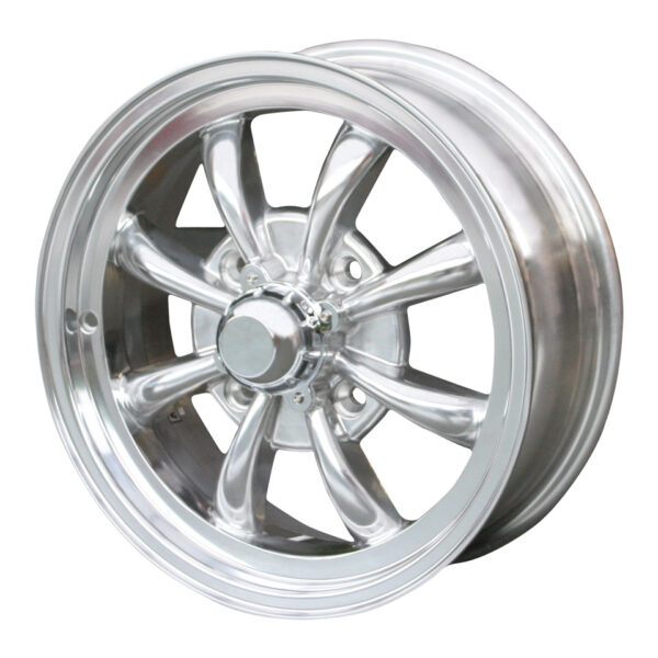 Velg 8-spaaks, gepolijst, 4-gaats (4x130), 5.5 x 15", ET +30