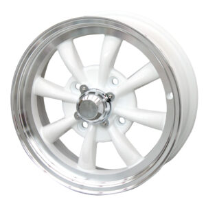 Velg 8-spaaks, wit, 4-gaats (4x130), 5.5 x 15", ET +30