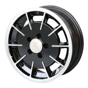 9228 Velg Gasburner, gepolijst/zwart, 5 gaats (5x112), 5.5 x 15", ET +6