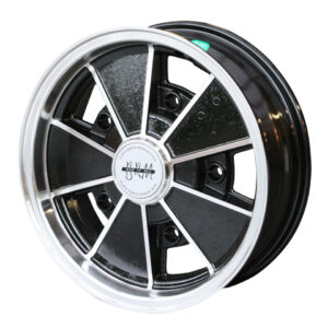 9239 Velg BRM, gepolijst/zwart, 5-gaats (5x205), 5 x 15", ET +5